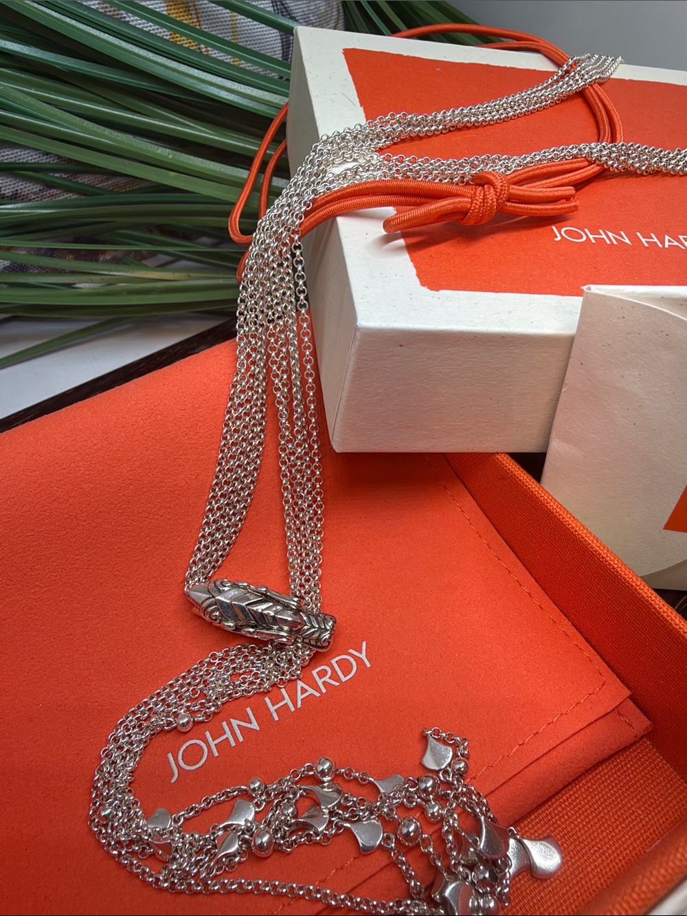 John Hardy Legends Naga Silver Lariat Necklace